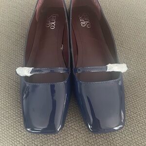 Franco Sarto Women's Blue Patent Leather Shoes
